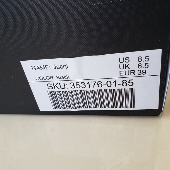 Suede & Snakeskin Platform Wedge Sandal Size 8.5 Color Black & Snake JustFab NWT - Picture 8 of 8